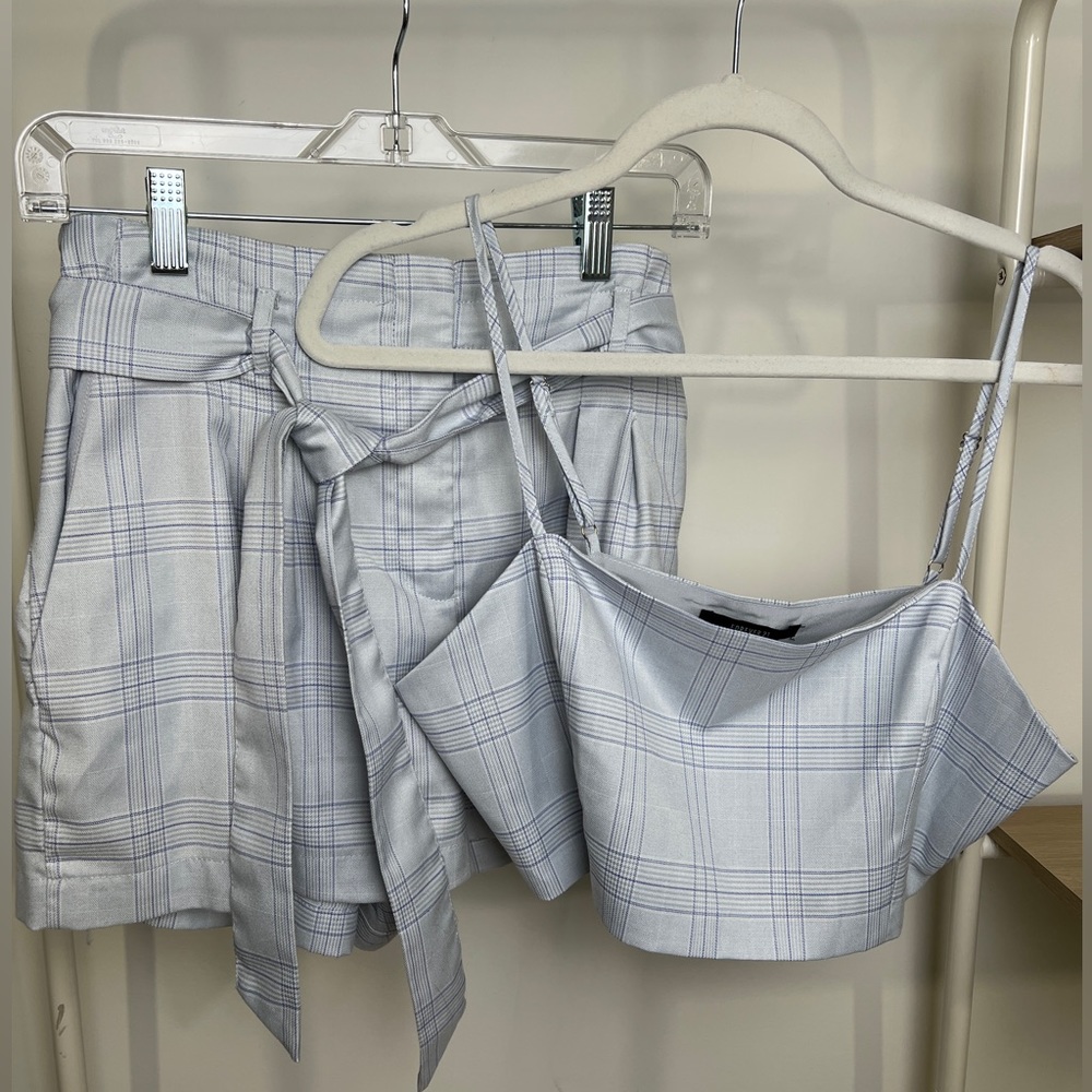 Cute Forever 21 powder two piece short set, size M/L